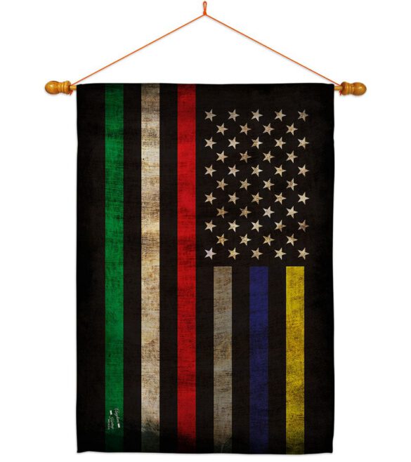 First Responders Line - Military Americana Vertical Impressions Decorative Flags HG137435 Made In USA - Image 10