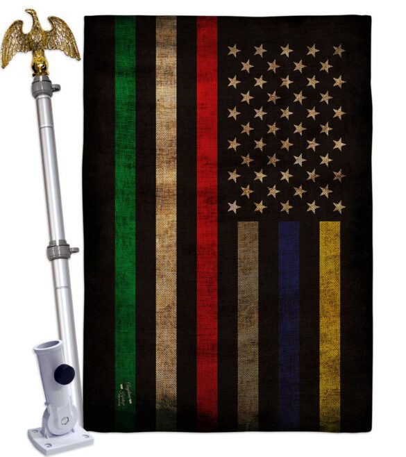 First Responders Line - Military Americana Vertical Impressions Decorative Flags HG137435 Made In USA - Image 19