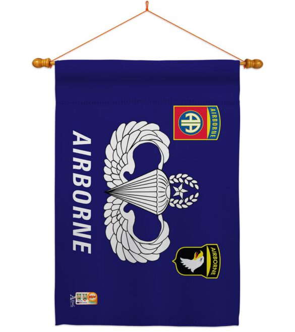 Airborne - Military Americana Vertical Impressions Decorative Flags HG140302 Made In USA - Image 11