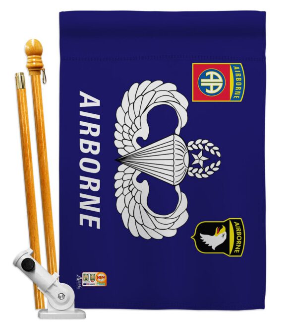 Airborne - Military Americana Vertical Impressions Decorative Flags HG140302 Made In USA - Image 6