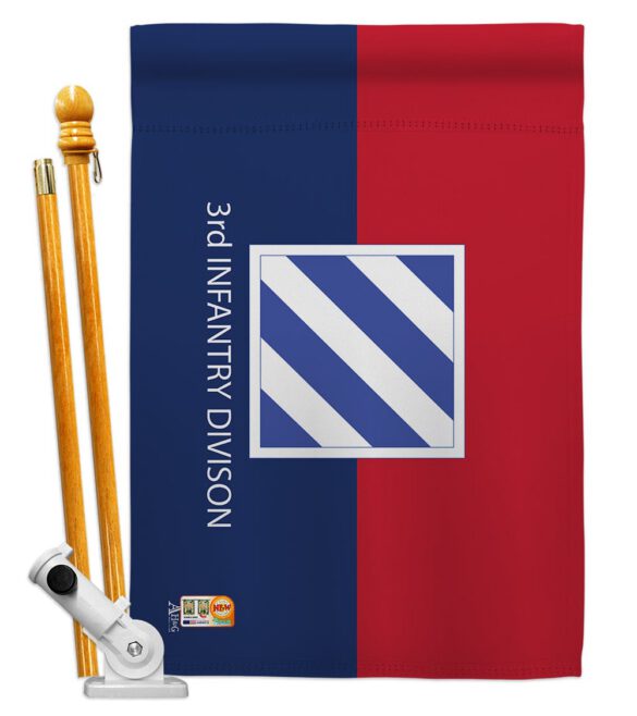 3rd Infantry Division - Military Americana Vertical Impressions Decorative Flags HG140332 Made In USA - Image 6