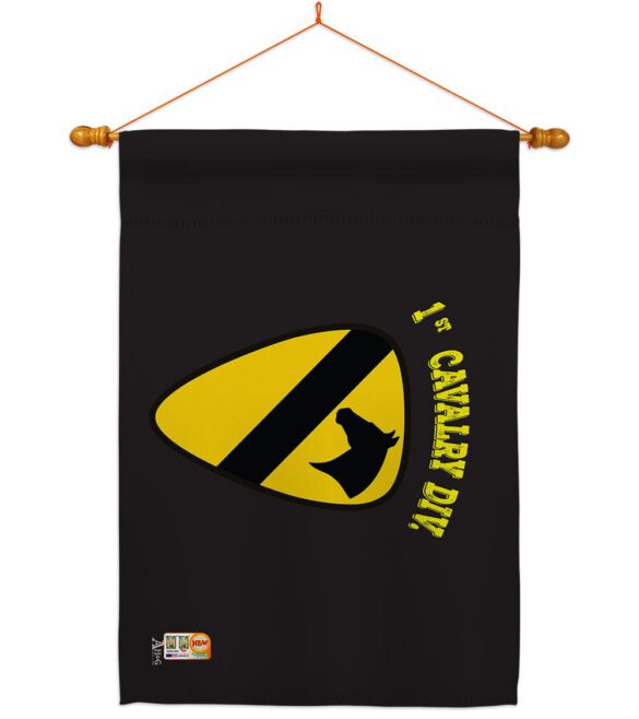 Black 1st Cavalry - Military Americana Vertical Impressions Decorative Flags HG140375 Made In USA - Image 10