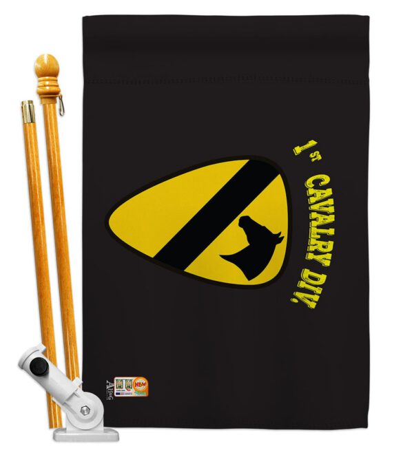 Black 1st Cavalry - Military Americana Vertical Impressions Decorative Flags HG140375 Made In USA - Image 5