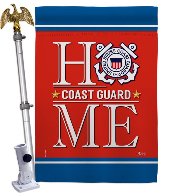 Coast Guard Home - Military Americana Vertical Impressions Decorative Flags HG140629 Made In USA - Image 9