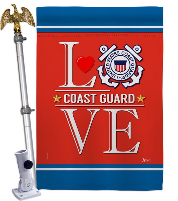 Coast Guard Love - Military Americana Vertical Impressions Decorative Flags HG140634 Made In USA - Image 9