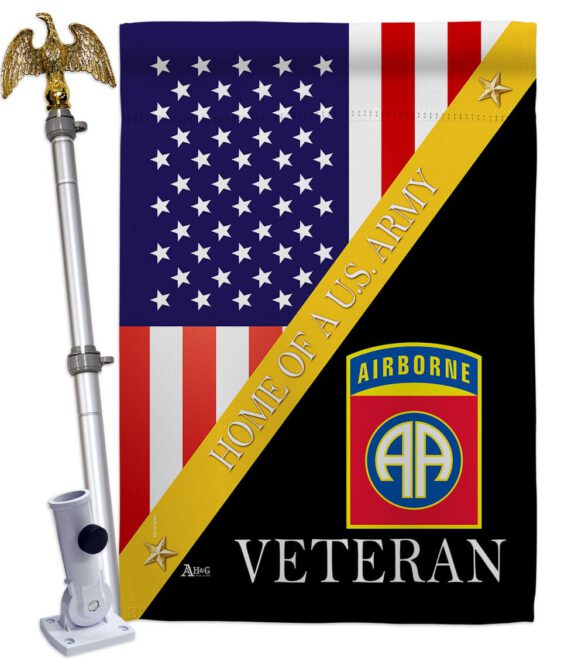 Home of 82nd Airborne - Military Americana Vertical Impressions Decorative Flags HG140891 Made In USA - Image 9