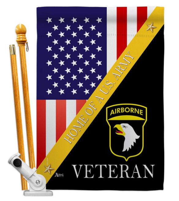 Home of 101st Airborne - Military Americana Vertical Impressions Decorative Flags HG140892 Made In USA - Image 5