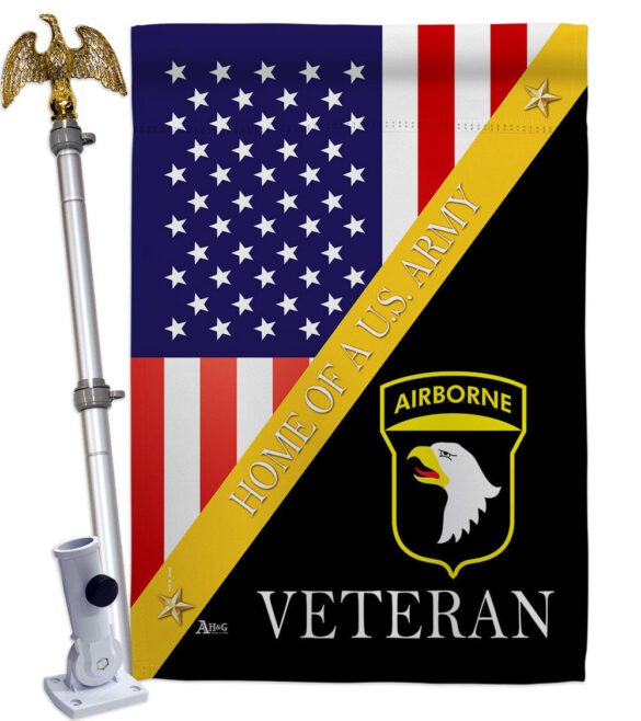 Home of 101st Airborne - Military Americana Vertical Impressions Decorative Flags HG140892 Made In USA - Image 9