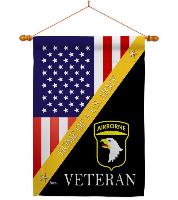 Home of 101st Airborne - Military Americana Vertical Impressions Decorative Flags HG140892 Made In USA - Image 10