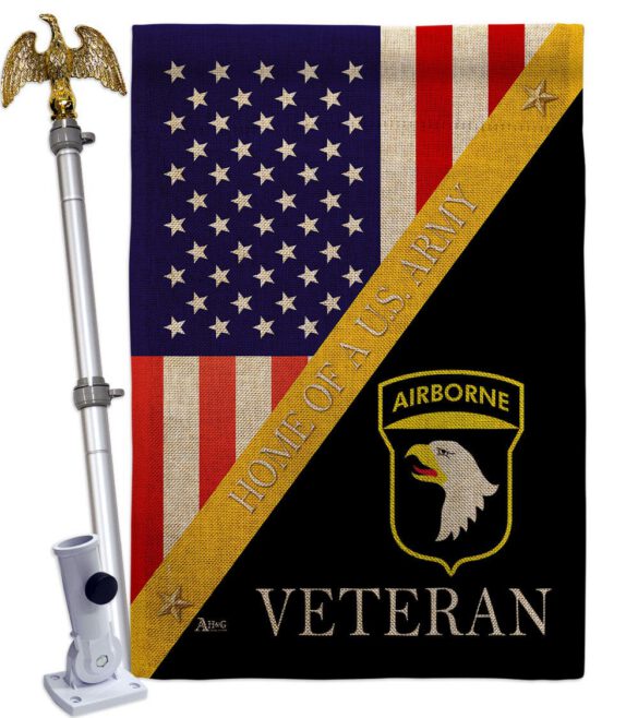 Home of 101st Airborne - Military Americana Vertical Impressions Decorative Flags HG140892 Made In USA - Image 19