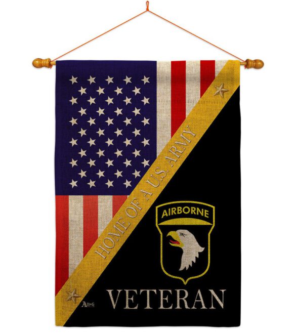 Home of 101st Airborne - Military Americana Vertical Impressions Decorative Flags HG140892 Made In USA - Image 20