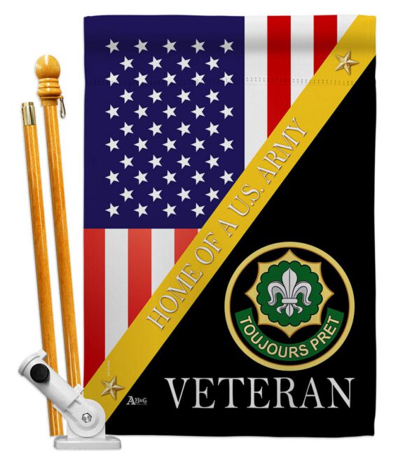 Home of 2nd Cavalry Regiment - Military Americana Vertical Impressions Decorative Flags HG140895 Made In USA - Image 5