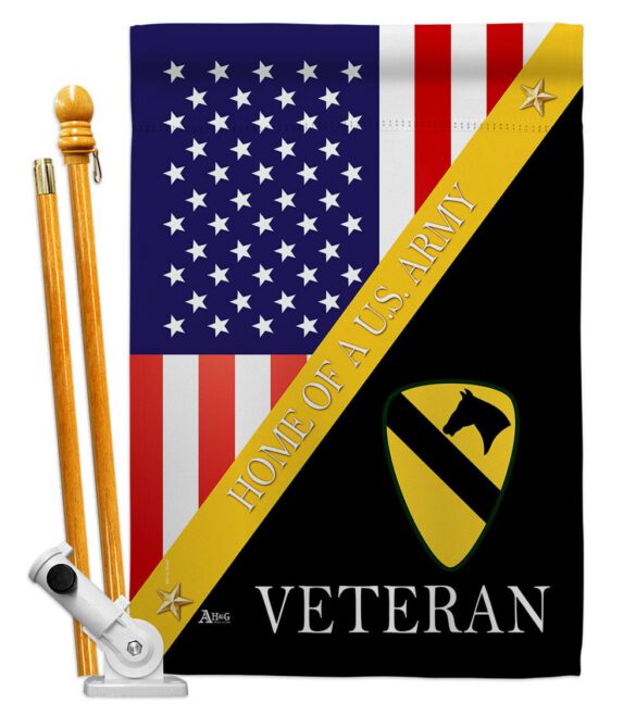Home of 1st Cavalry Division - Military Americana Vertical Impressions Decorative Flags HG140896 Made In USA - Image 5