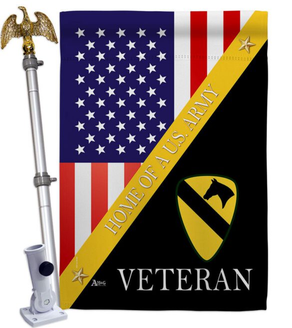 Home of 1st Cavalry Division - Military Americana Vertical Impressions Decorative Flags HG140896 Made In USA - Image 9
