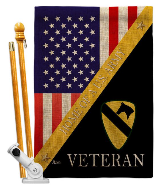 Home of 1st Cavalry Division - Military Americana Vertical Impressions Decorative Flags HG140896 Made In USA - Image 15