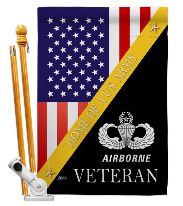 Home of Airborne - Military Americana Vertical Impressions Decorative Flags HG140900 Made In USA - Image 5