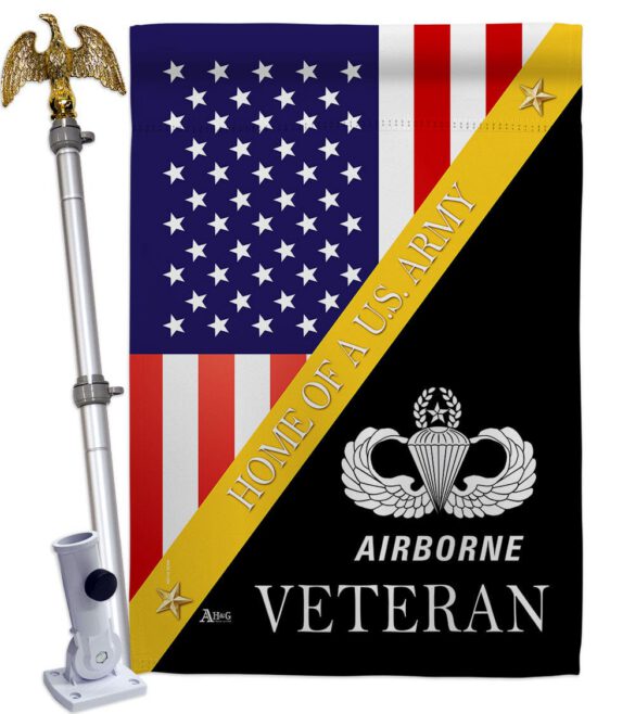 Home of Airborne - Military Americana Vertical Impressions Decorative Flags HG140900 Made In USA - Image 9