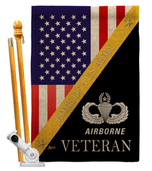 Home of Airborne - Military Americana Vertical Impressions Decorative Flags HG140900 Made In USA - Image 15