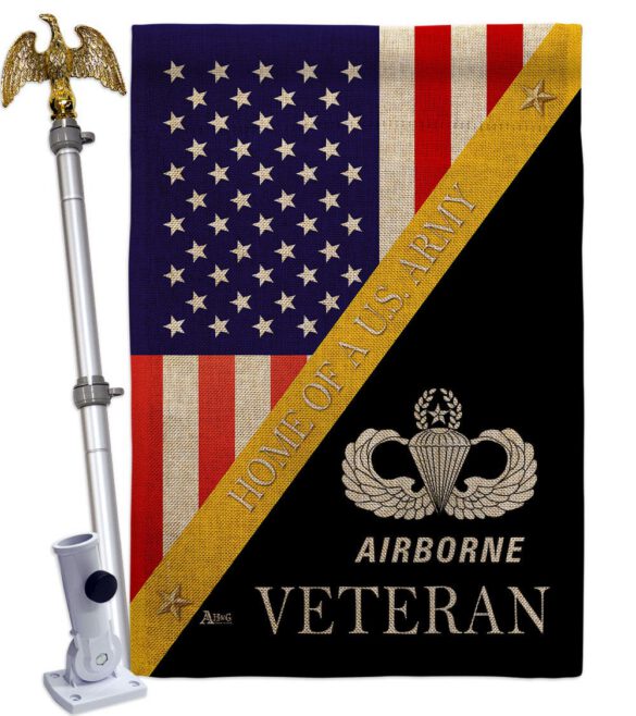 Home of Airborne - Military Americana Vertical Impressions Decorative Flags HG140900 Made In USA - Image 19