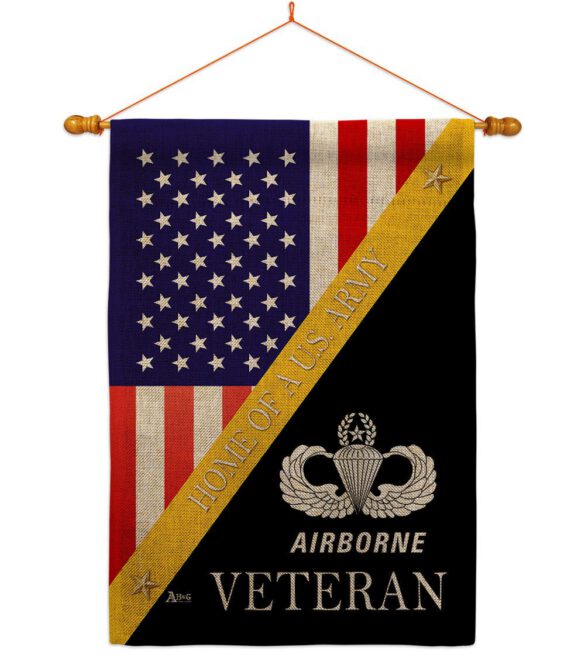 Home of Airborne - Military Americana Vertical Impressions Decorative Flags HG140900 Made In USA - Image 20
