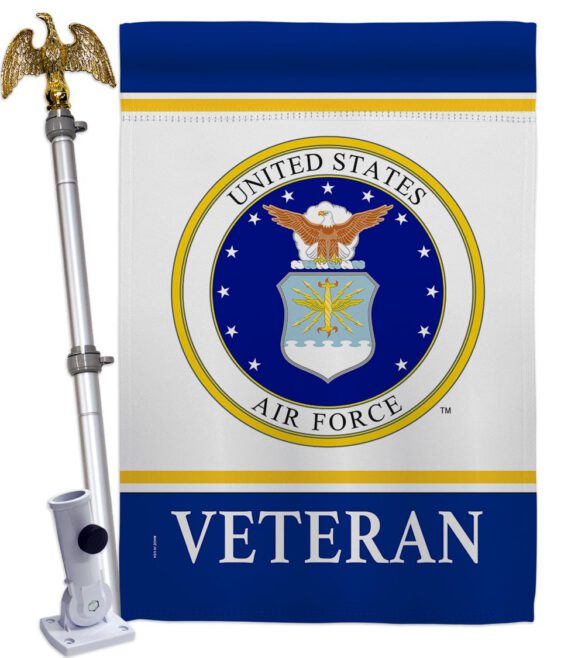 Air Force Veteran - Military Americana Vertical Impressions Decorative Flags HG170044 Made In USA - Image 10