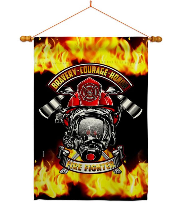 Bravery Firefighter - Military Americana Vertical Impressions Decorative Flags HG183071 Made In USA - Image 10