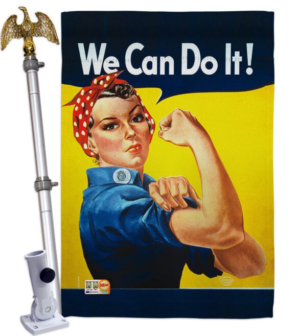 Girl Power - Military Americana Vertical Impressions Decorative Flags HG192078 Made In USA - Image 9