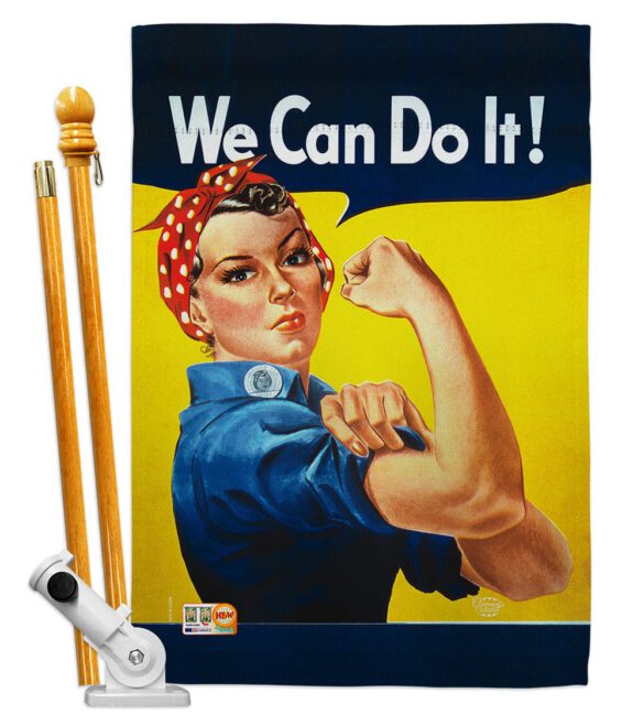 Girl Power - Military Americana Vertical Impressions Decorative Flags HG192078 Made In USA - Image 5