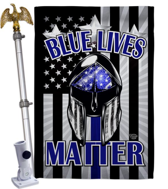 Blue Lives Matter - Military Americana Vertical Impressions Decorative Flags HG192286 Made In USA - Image 9