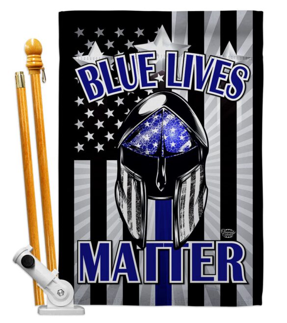 Blue Lives Matter - Military Americana Vertical Impressions Decorative Flags HG192286 Made In USA - Image 5