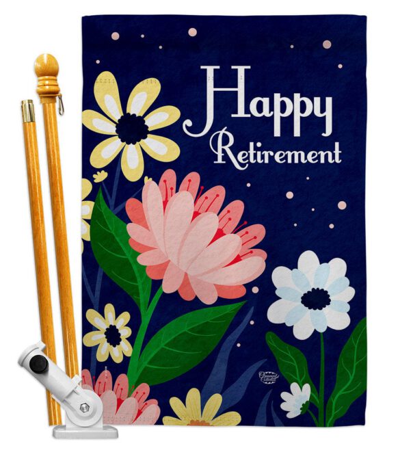 Happy Retirement - Military Americana Vertical Impressions Decorative Flags HG192580 Made In USA - Image 5