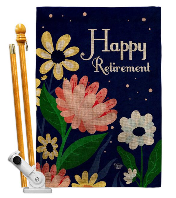 Happy Retirement - Military Americana Vertical Impressions Decorative Flags HG192580 Made In USA - Image 15
