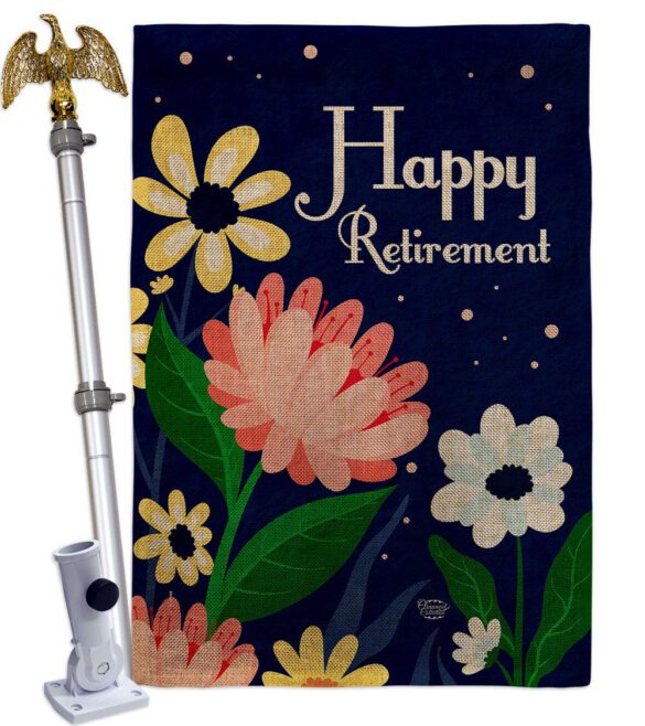 Happy Retirement - Military Americana Vertical Impressions Decorative Flags HG192580 Made In USA - Image 19