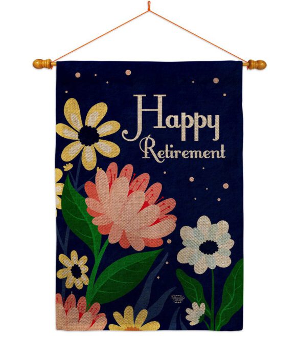 Happy Retirement - Military Americana Vertical Impressions Decorative Flags HG192580 Made In USA - Image 20