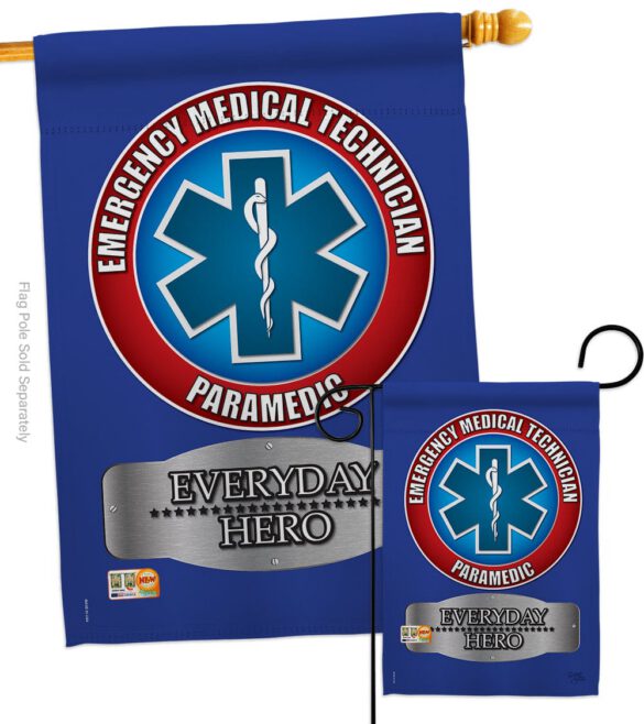 EMT - Military Americana Vertical Impressions Decorative Flags HG108009 Made In USA - Image 3