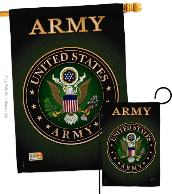 Army - Military Americana Vertical Impressions Decorative Flags HG108055 Made In USA - Image 4
