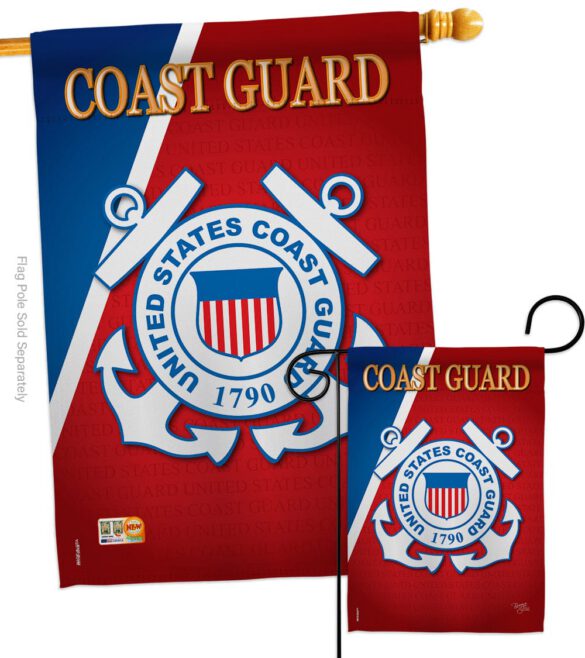 Coast Guard - Military Americana Vertical Impressions Decorative Flags HG108056 Made In USA - Image 3