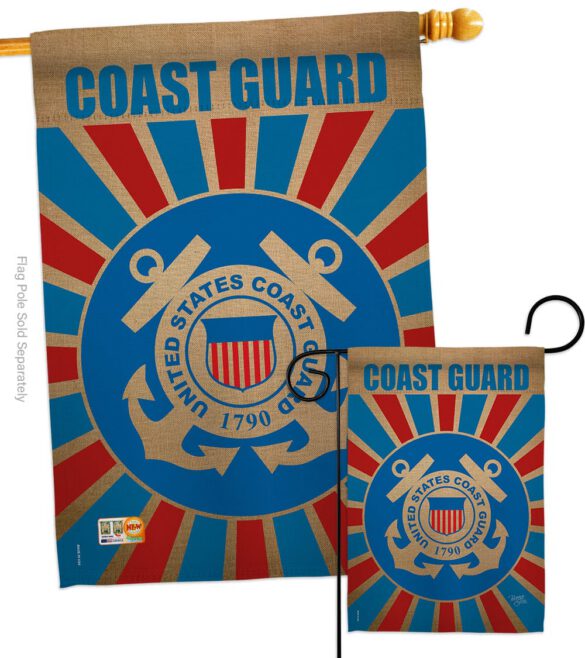 Coast Guard - Military Americana Vertical Impressions Decorative Flags HG108397 Made In USA - Image 3