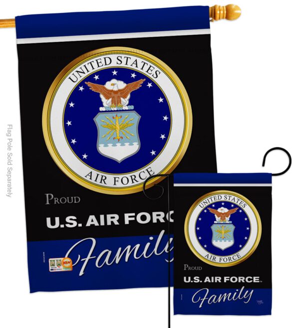 Air Force Proudly Family - Military Americana Vertical Impressions Decorative Flags HG108414 Made In USA - Image 4