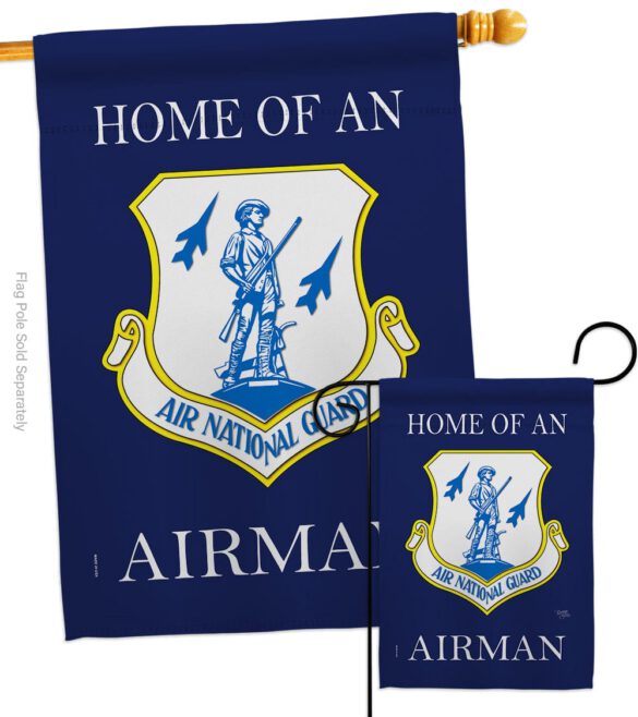 Home of Air National Guard Airman - Military Americana Vertical Impressions Decorative Flags HG108470 Made In USA - Image 3