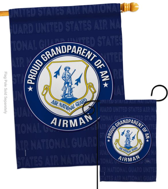 Air Force Proud Grandparent Airman - Military Americana Vertical Impressions Decorative Flags HG108552 Made In USA - Image 4