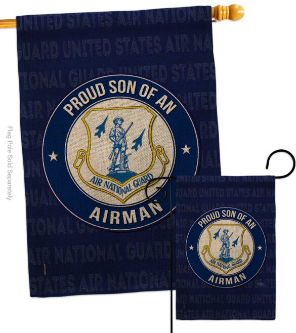 Air Force Proud Son Airman - Military Americana Vertical Impressions Decorative Flags HG108588 Made In USA - Image 14