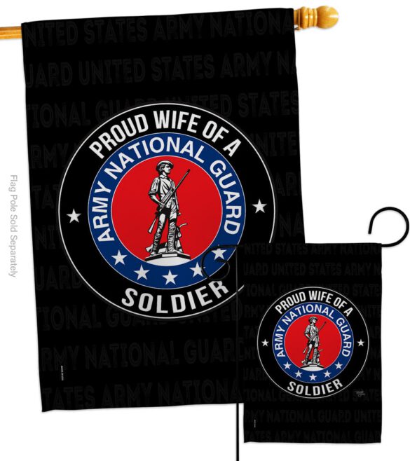 Army Proud Wife Soldier - Military Americana Vertical Impressions Decorative Flags HG108609 Made In USA - Image 4