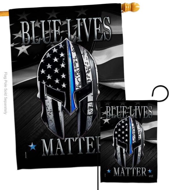 Blue Live Matter - Military Americana Vertical Impressions Decorative Flags HG137293 Made In USA - Image 3