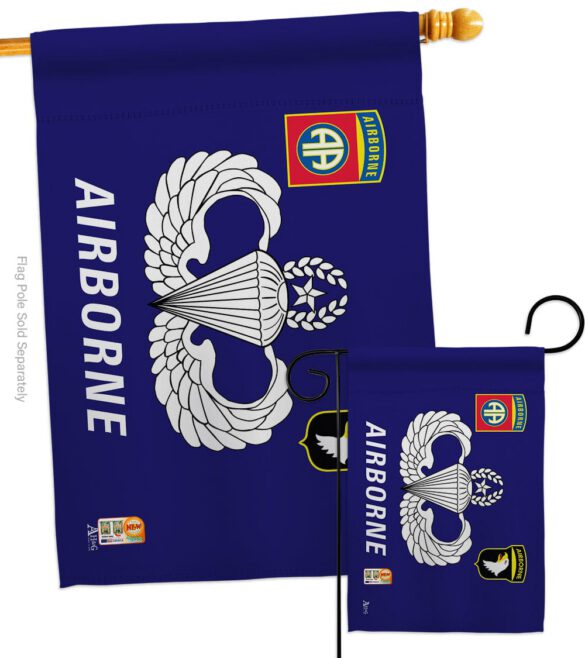 Airborne - Military Americana Vertical Impressions Decorative Flags HG140302 Made In USA - Image 4