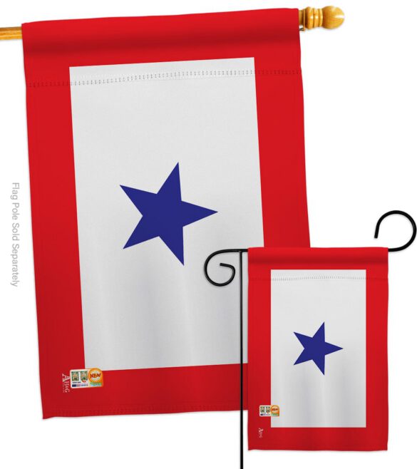 Blue Star - Military Americana Vertical Impressions Decorative Flags HG140343 Made In USA - Image 3
