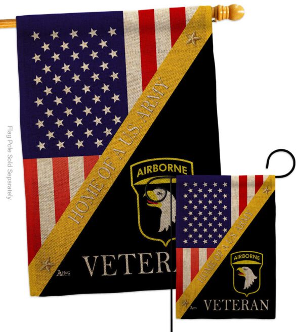 Home of 101st Airborne - Military Americana Vertical Impressions Decorative Flags HG140892 Made In USA - Image 13
