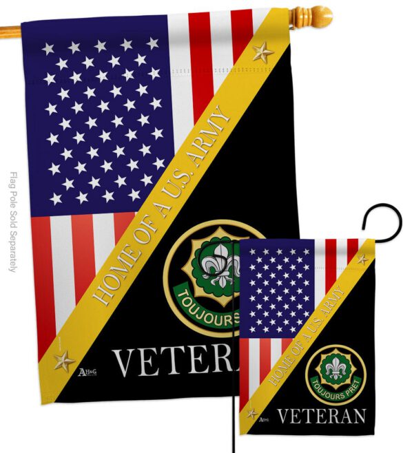 Home of 2nd Cavalry Regiment - Military Americana Vertical Impressions Decorative Flags HG140895 Made In USA - Image 3