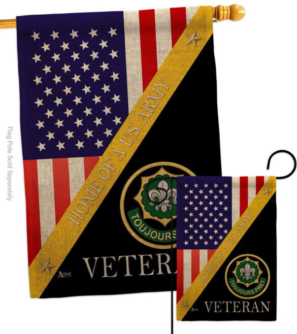 Home of 2nd Cavalry Regiment - Military Americana Vertical Impressions Decorative Flags HG140895 Made In USA - Image 13