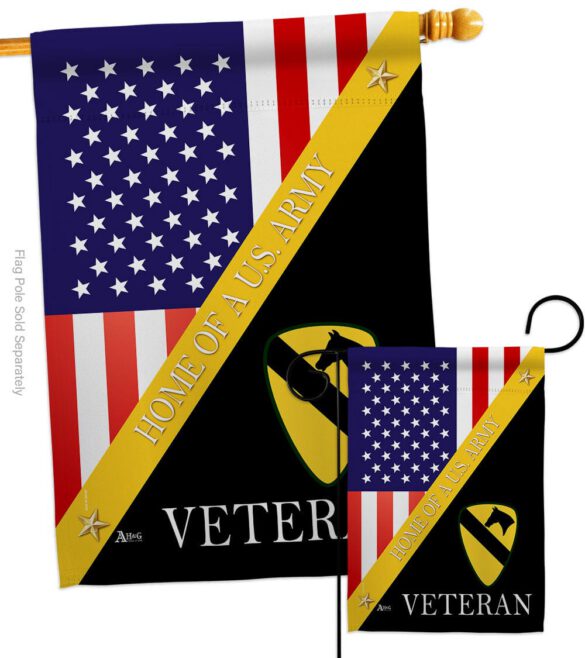 Home of 1st Cavalry Division - Military Americana Vertical Impressions Decorative Flags HG140896 Made In USA - Image 3
